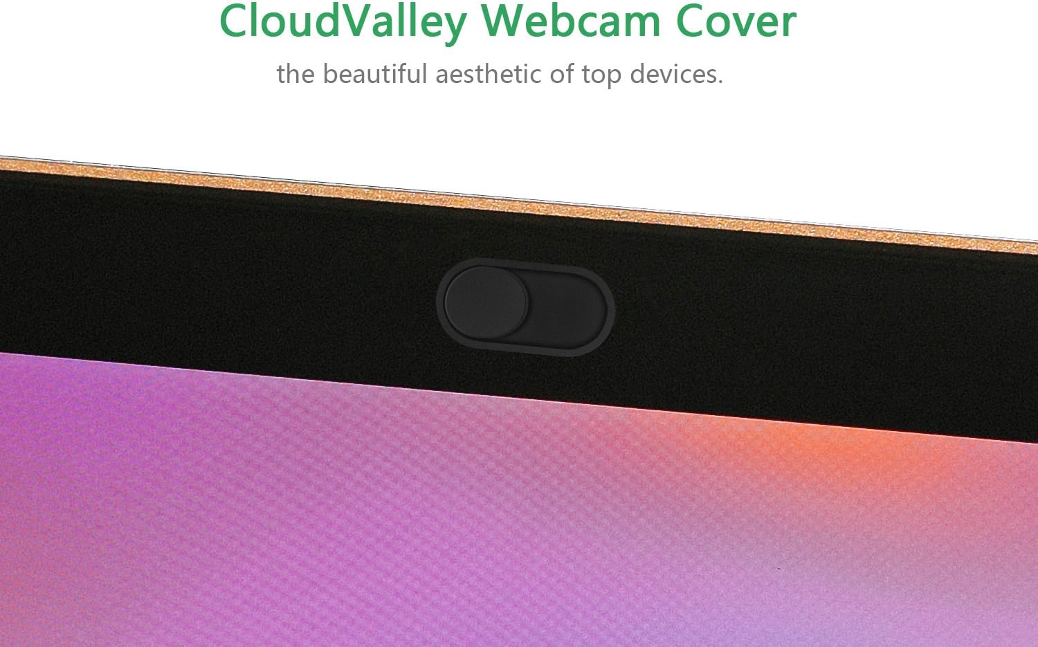 Cloudvalley Copri Webcam W3 in Metallo (5-Pack), Black - immagine 2