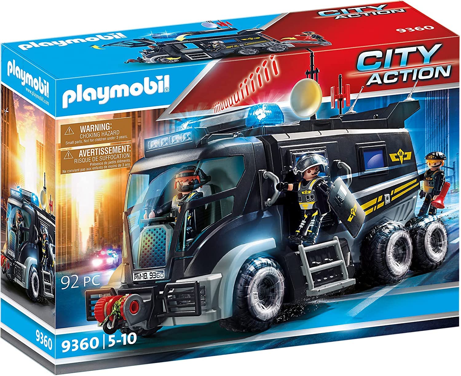 PLAYMOBIL City Action 9360, Veicolo Unità Speciale con luci e suoni, Dai 5 anni