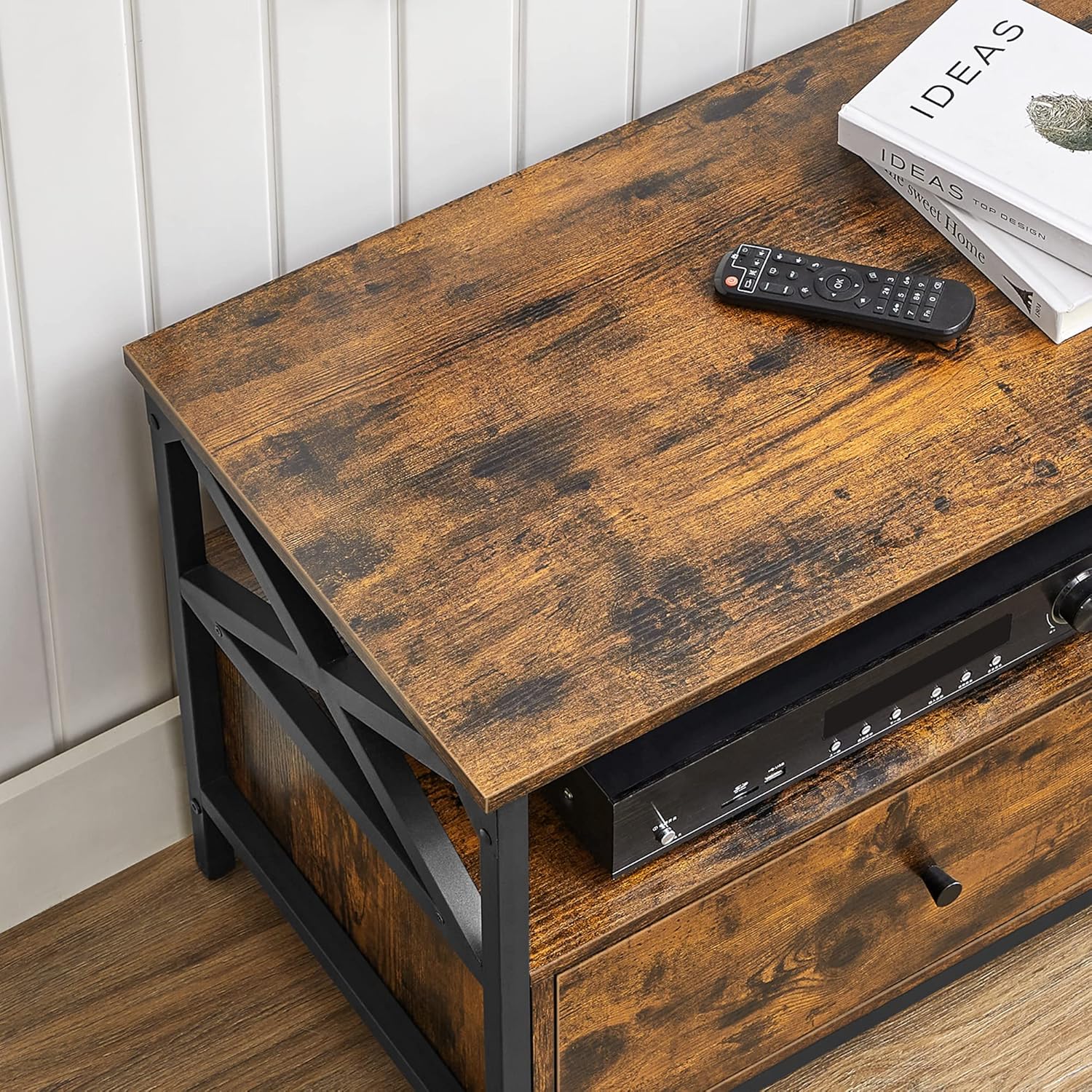 Vasagle Mobile TV 120cm con 2 Cassetti e 2 Ripiani - immagine 6