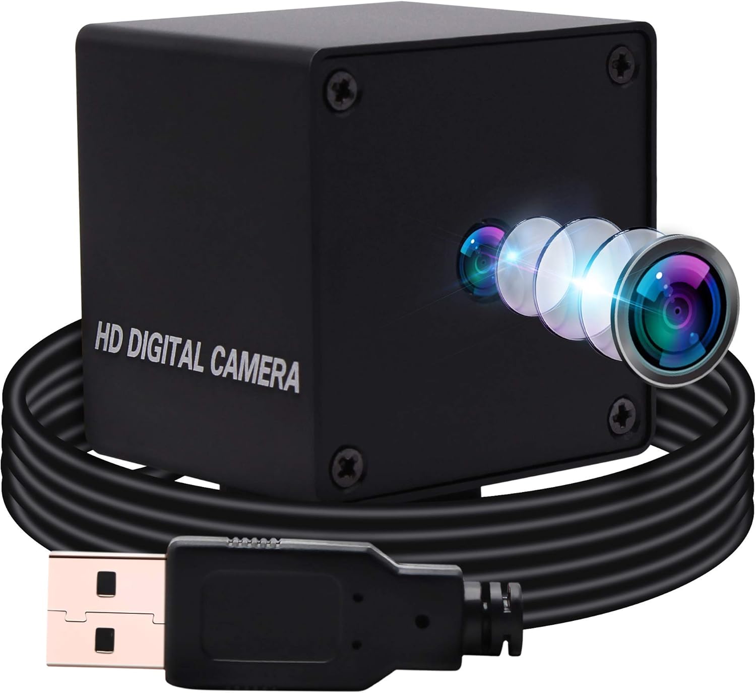 Elp Telecamera USB 13MP IMX214 - Webcam Mini Plug and Play - immagine 1