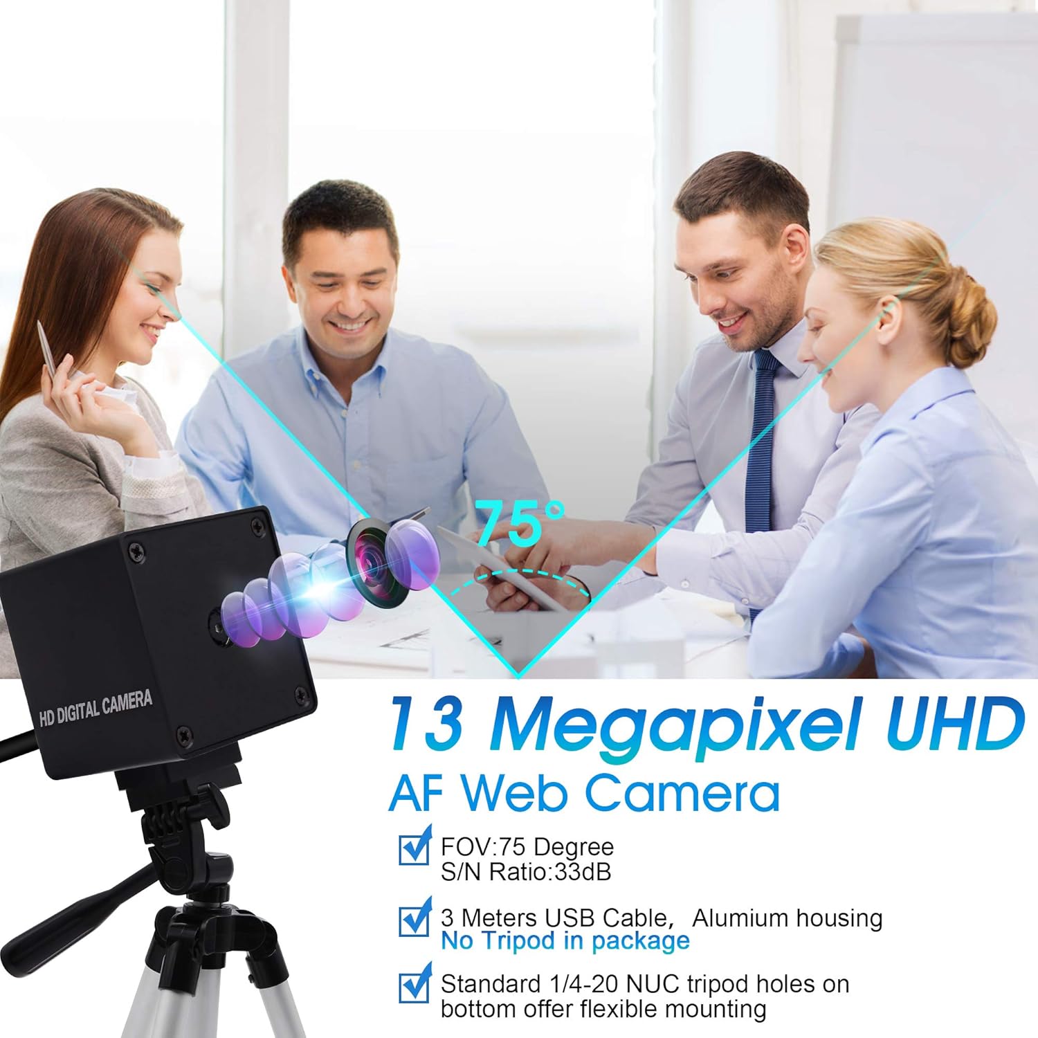 Elp Telecamera USB 13MP IMX214 - Webcam Mini Plug and Play - immagine 7