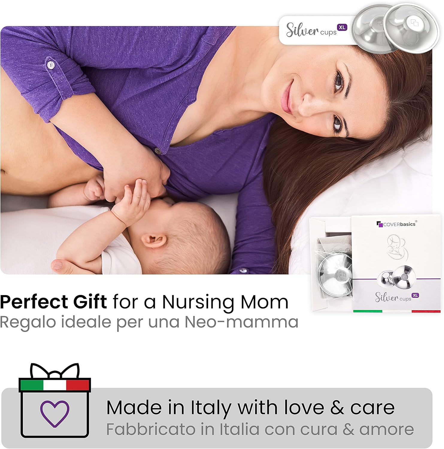 COVERbasics Paracapezzoli in Argento (SilverCups) XL - immagine 6