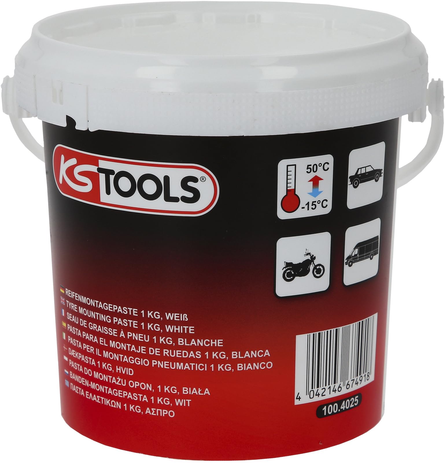 Ks Tools Tallonatore per Pneumatici - Grasso Bianco 1kg