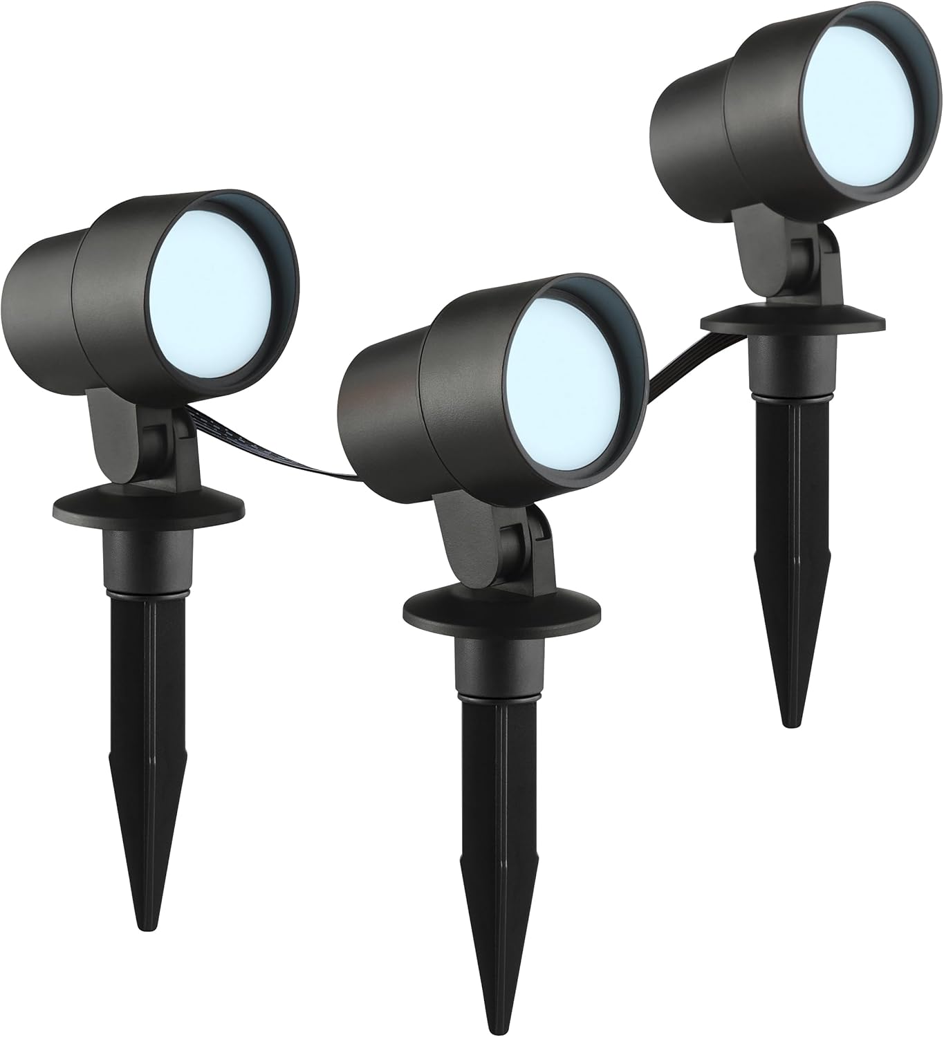 Luce brillante da esterno Kamara set di 3 picchi da giardino in nero - luce da esterno dimmerabile con RBG, temperatura di colore CCT regolabile - compatibile con Tuya Smart, controllabile tramite app - immagine 4