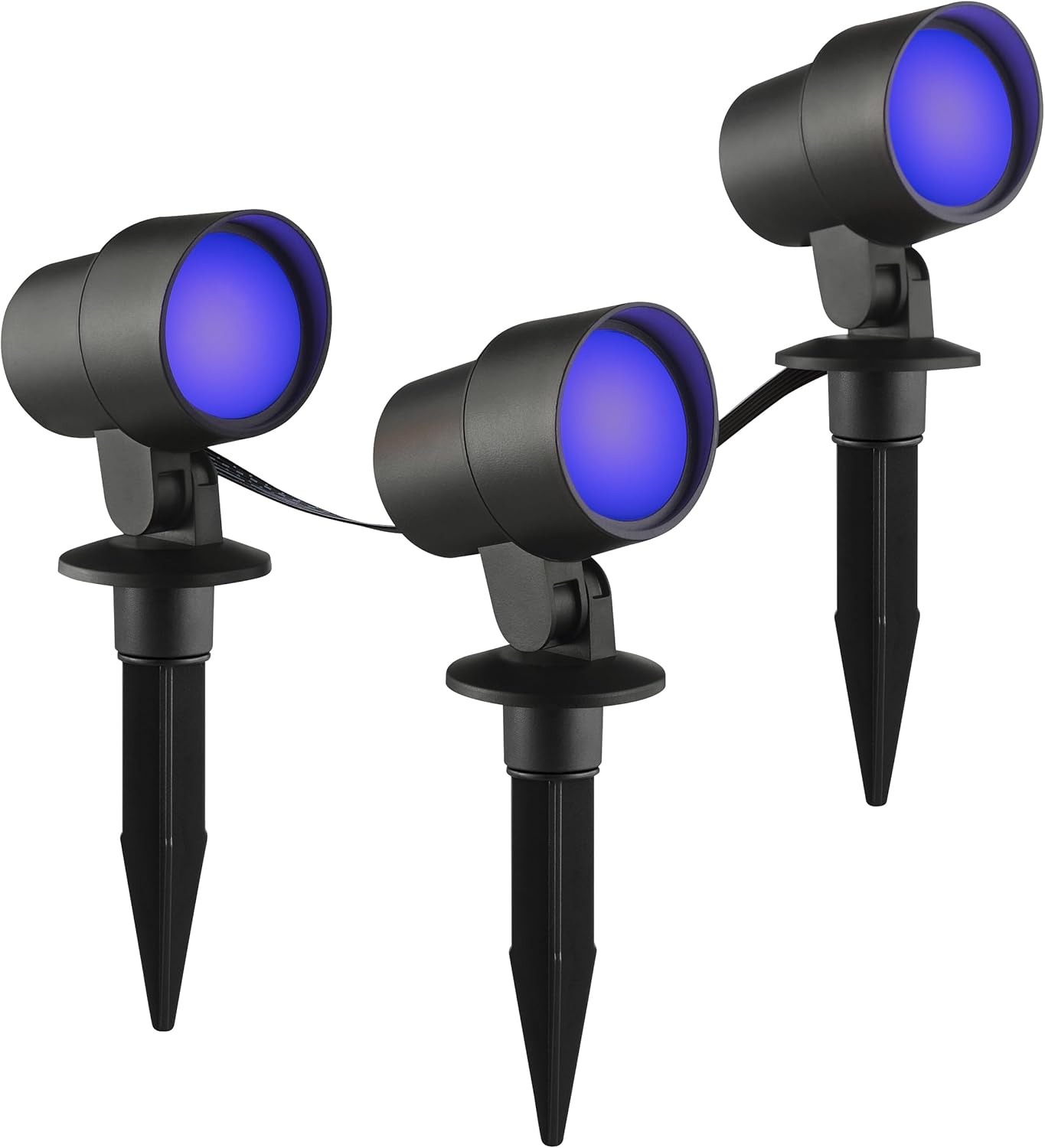 Luce brillante da esterno Kamara set di 3 picchi da giardino in nero - luce da esterno dimmerabile con RBG, temperatura di colore CCT regolabile - compatibile con Tuya Smart, controllabile tramite app - immagine 5