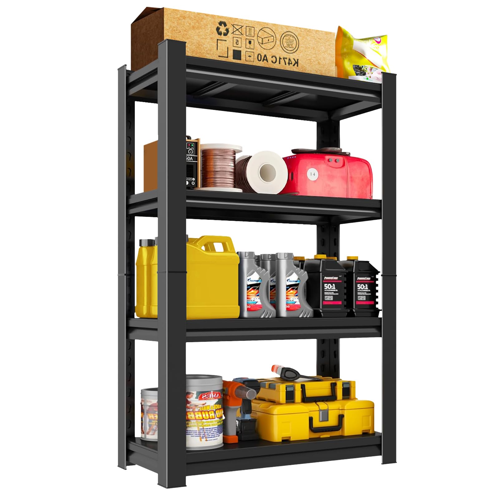 Taotigzu Scaffale in Metallo 4 Ripiani 60x30x121.6cm