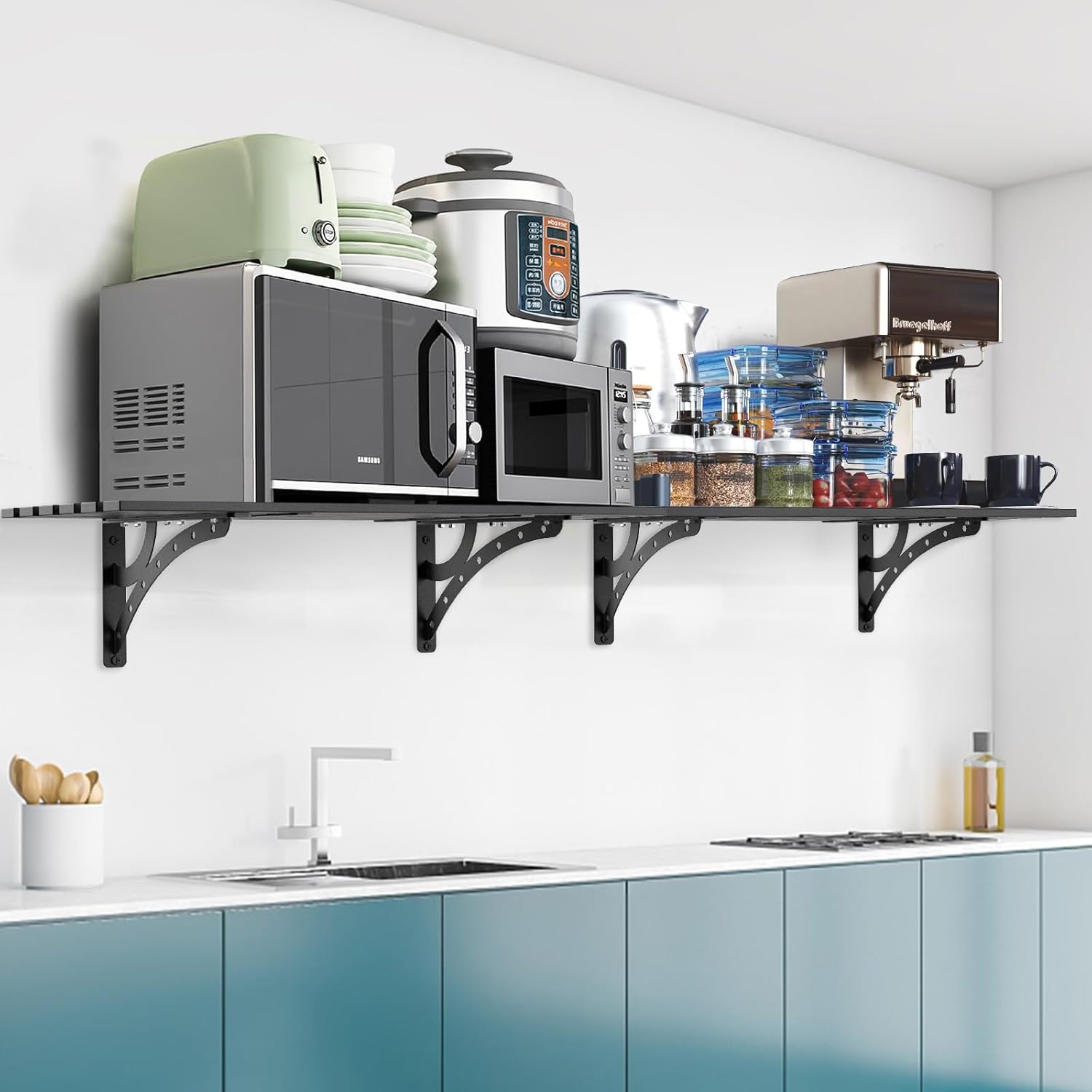 Benelabel 2 Mensole da Garage Resistenti 96x40 cm - immagine 2