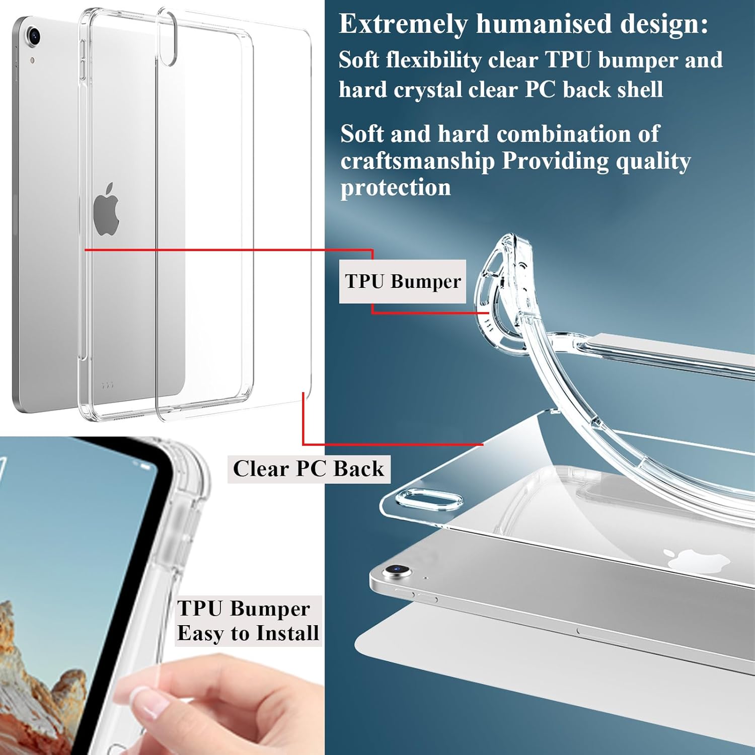 Espzanthic Custodia per iPad 11a/10a Gen (2025/2022) - immagine 3