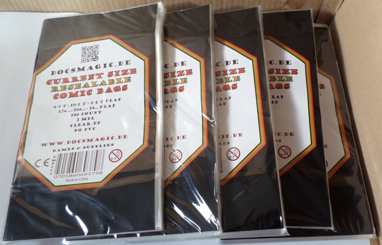 Docsmagic.de 500 Bustine Protettive Richiudibili per Comic