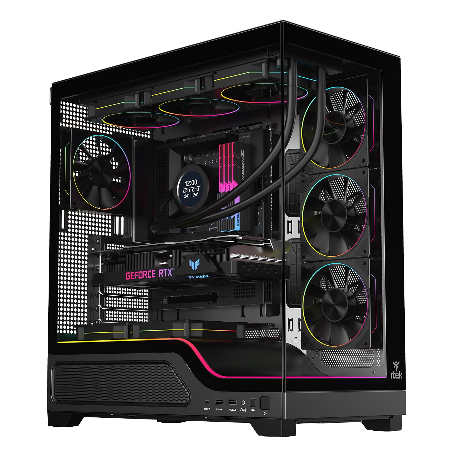 Itek Case Gaming SHOWBUI WAVE 82B - Tower ATX