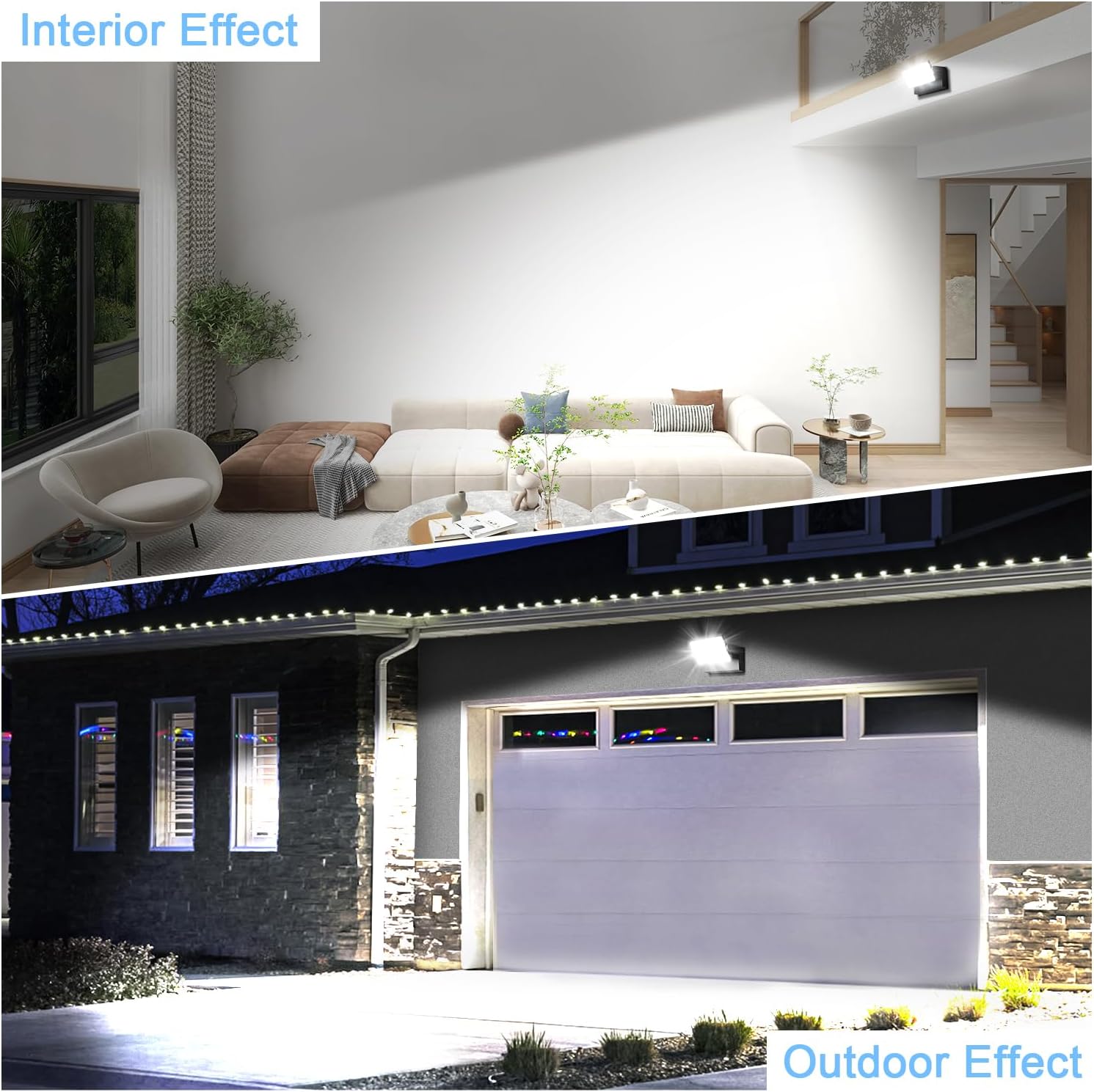 Kingwen Applique LED Esterno/Interno 40W, Nero - immagine 7