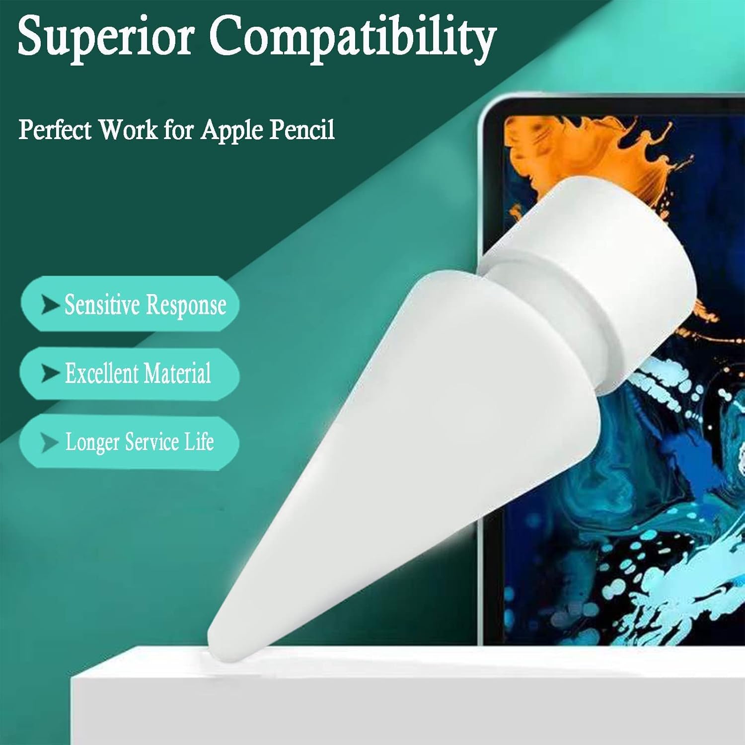 Wilbeva 5 Punte di Ricambio per Apple Pencil - immagine 5