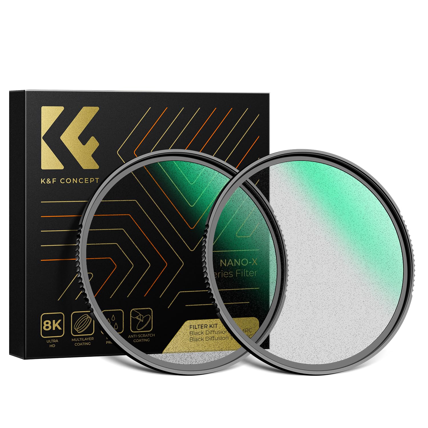 K&f Concept Nano-Xcel - Filtri Black Diffusion 1/8+ Mist 1/4
