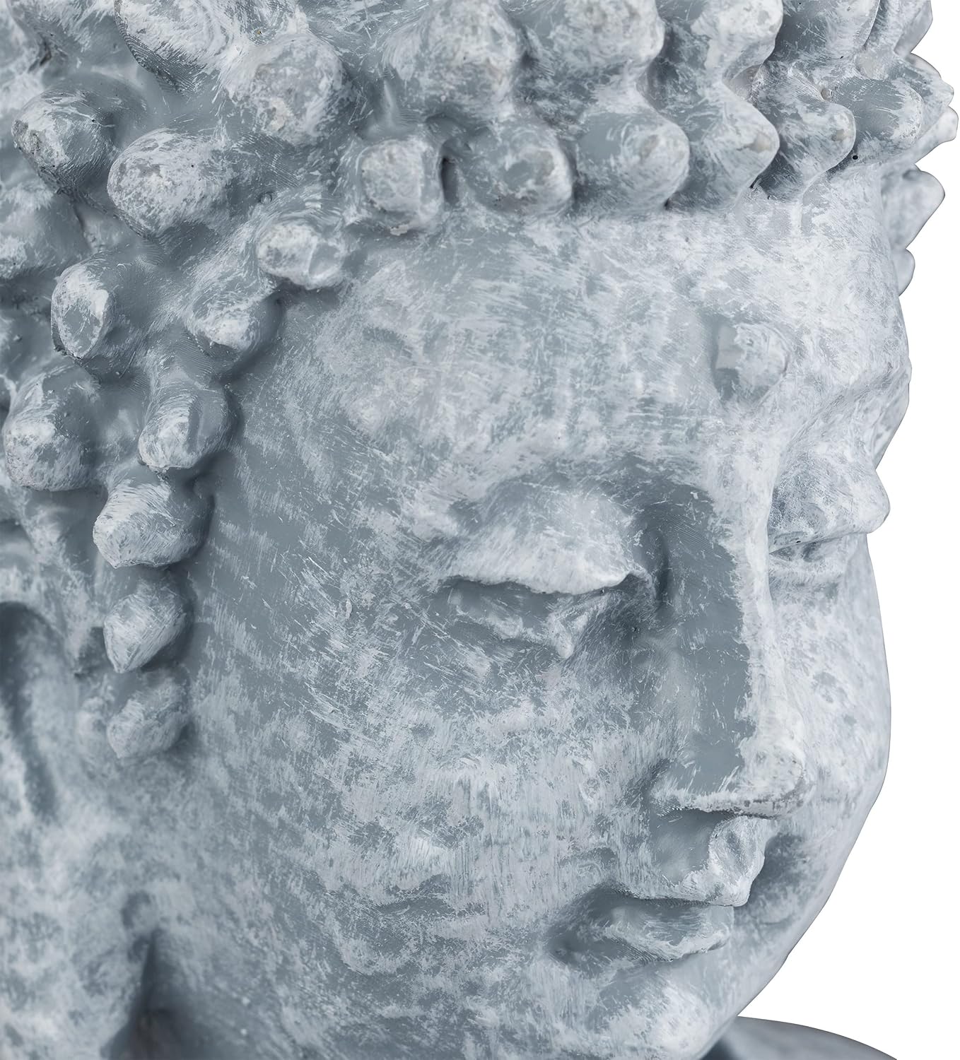 Relaxdays Statua Zen Buddha Seduto XL 40cm, Grigio Chiaro - immagine 7