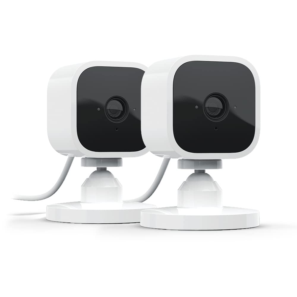Blink Mini - Videocamera Sicurezza Interni HD 1080p, 2pz Bianco - immagine 2