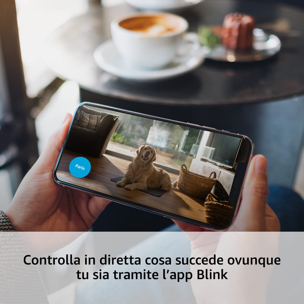 Blink Mini - Videocamera Sicurezza Interni HD 1080p, 2pz Bianco - immagine 4