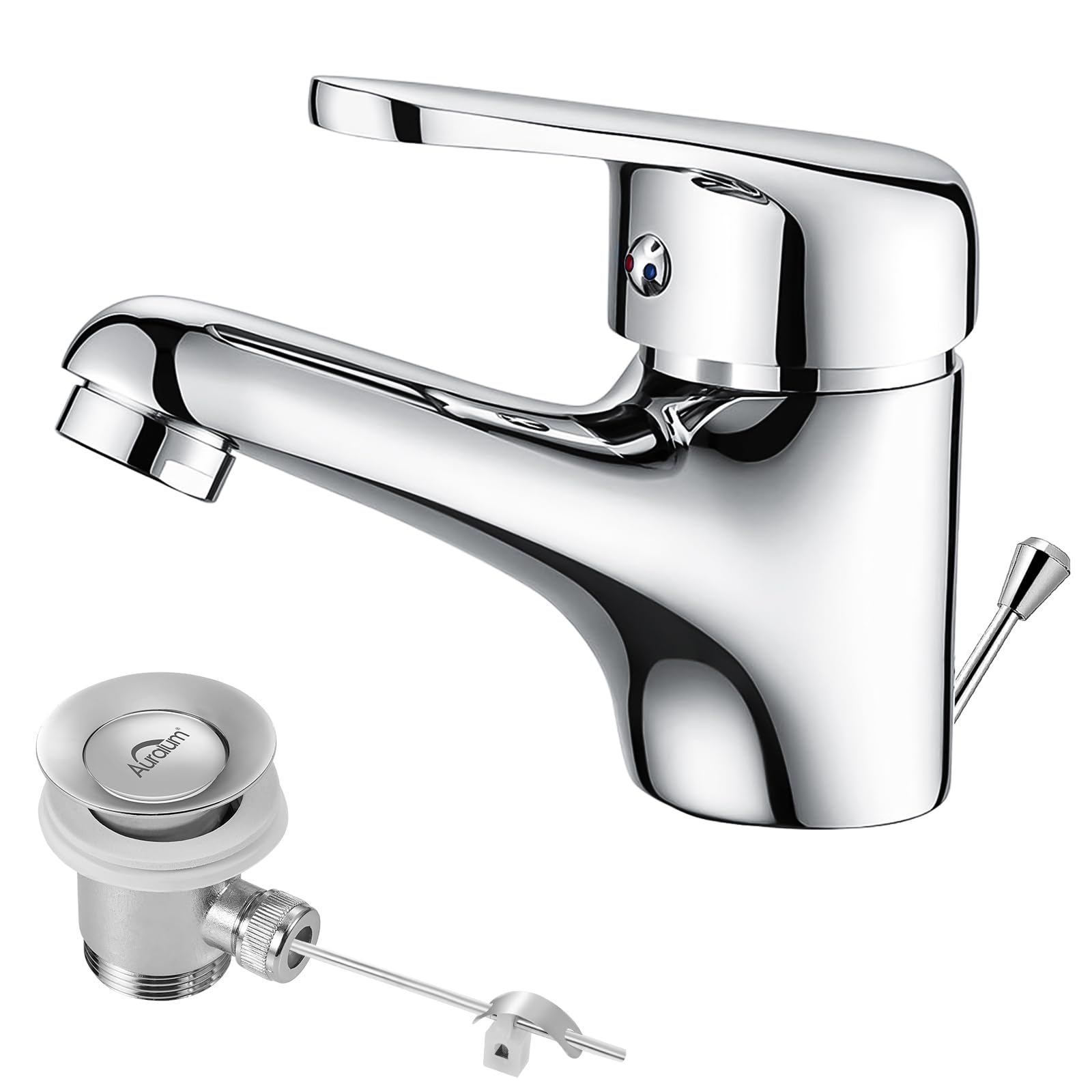 Auralum Rubinetto Bagno Lavabo Monocomando Cromato
