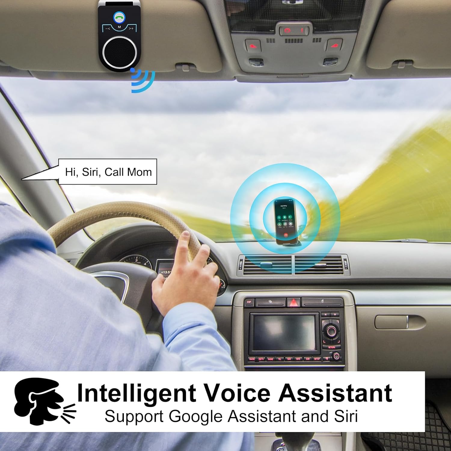 Aigolink Kit Vivavoce Bluetooth 5.0 per Auto - immagine 3