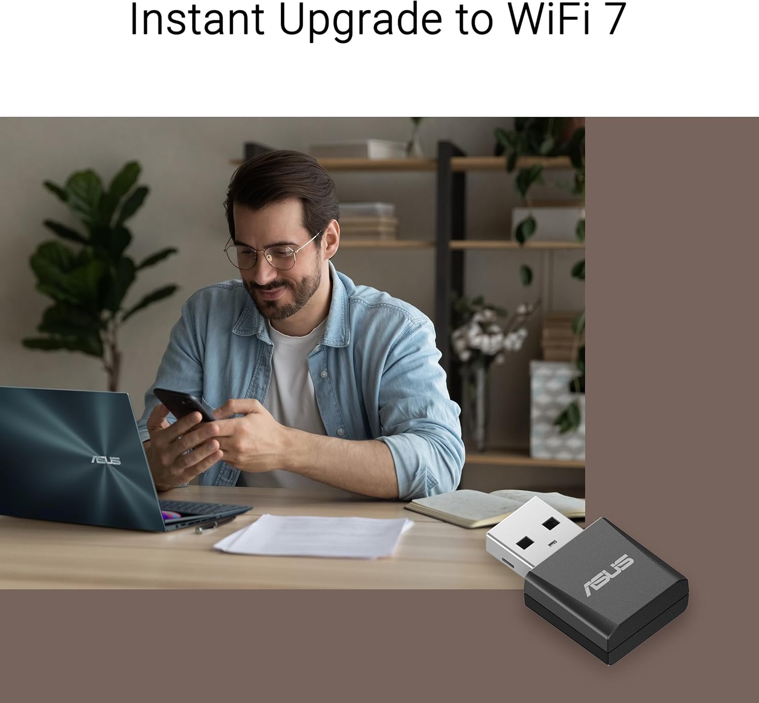 Asus USB-BE92 Nano - Adattatore USB WiFi 7 Tri Band - immagine 2