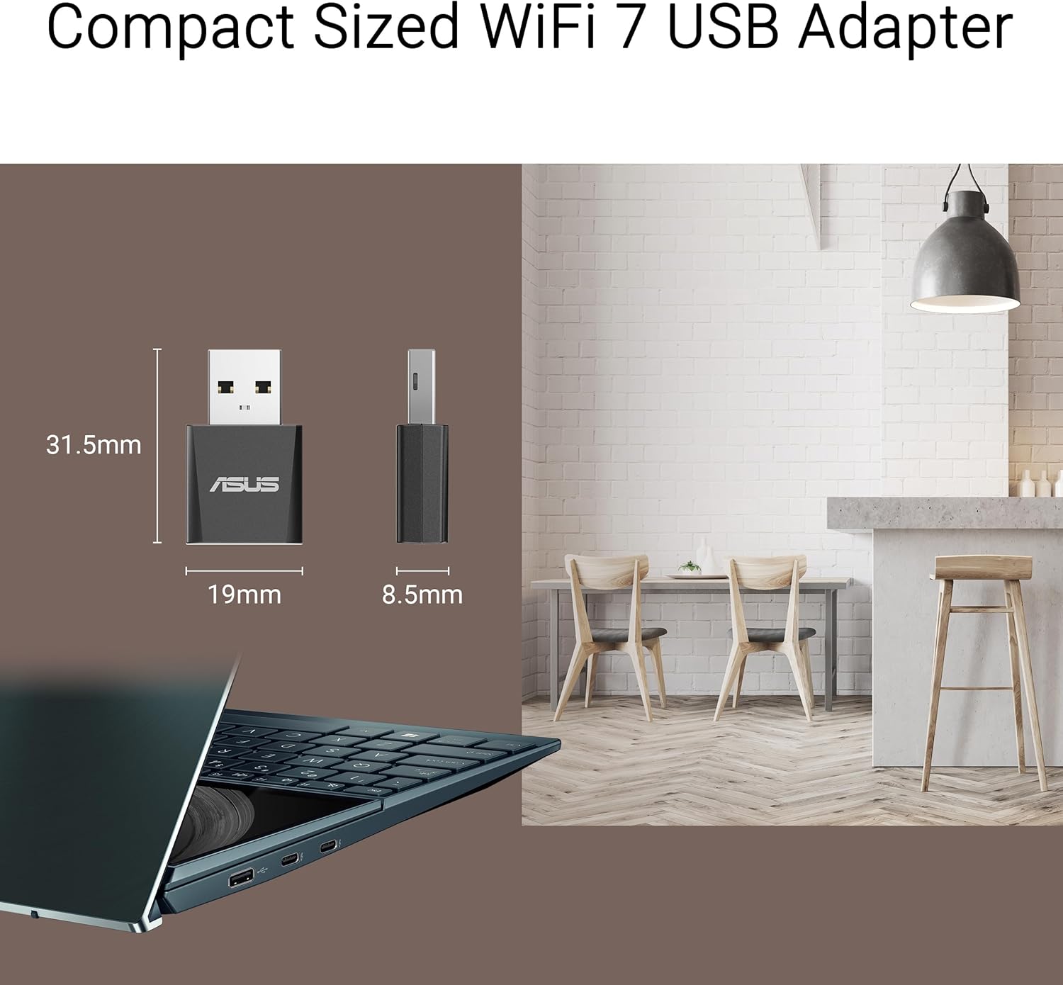 Asus USB-BE92 Nano - Adattatore USB WiFi 7 Tri Band - immagine 4