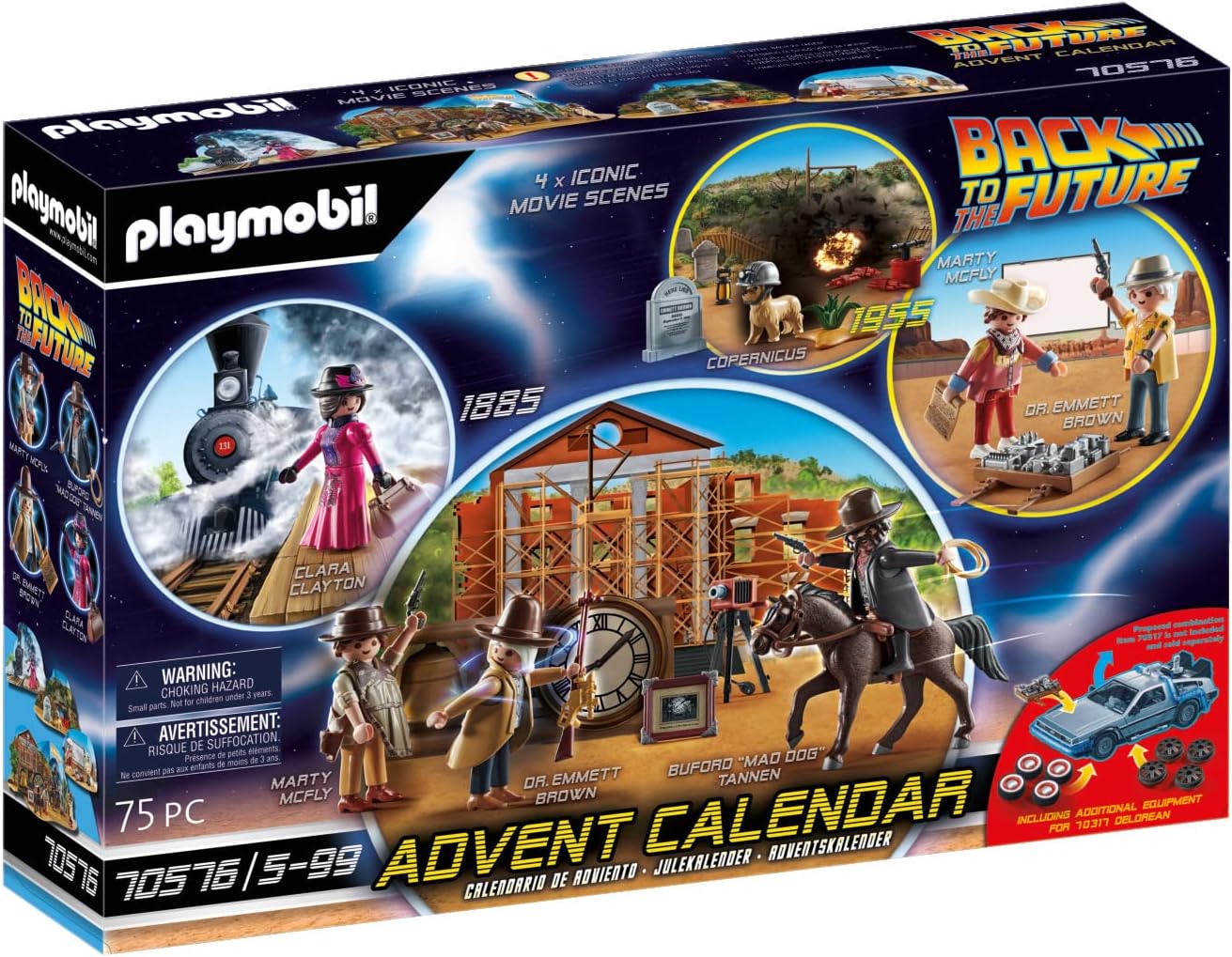 PLAYMOBIL Calendario dell'Avvento 70576 "Ritorno al Futuro Parte III, dai 5 Anni - immagine 1