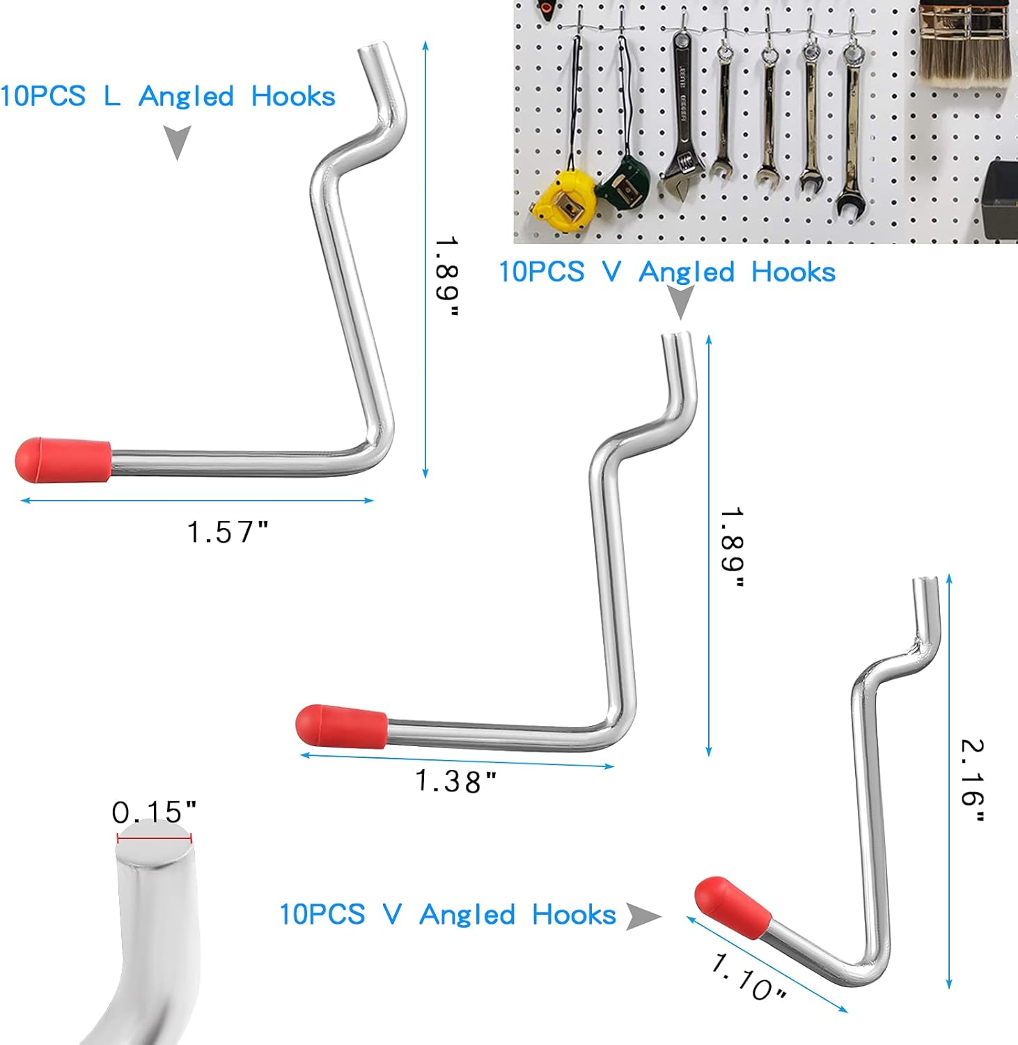 Faankiton 138 Pezzi Ganci per Pannello Forato - immagine 6