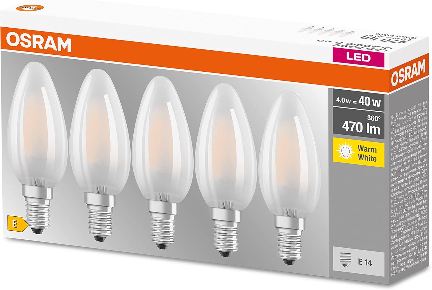 Osram Lampadine LED Candela E14 4W (40W eq.) - immagine 2