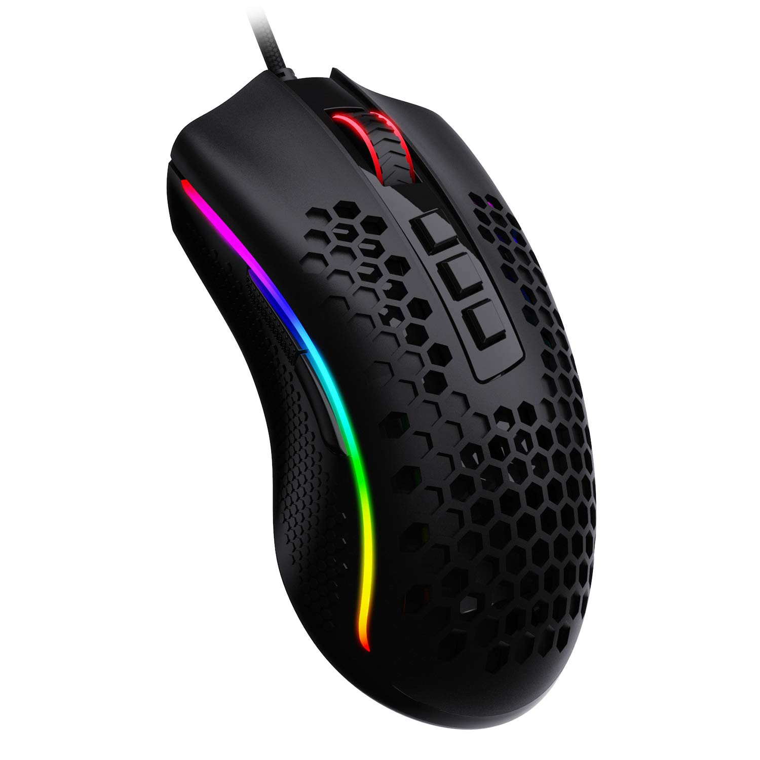 Redragon M808 Storm - Mouse da gioco RGB leggero 12.400 DPI