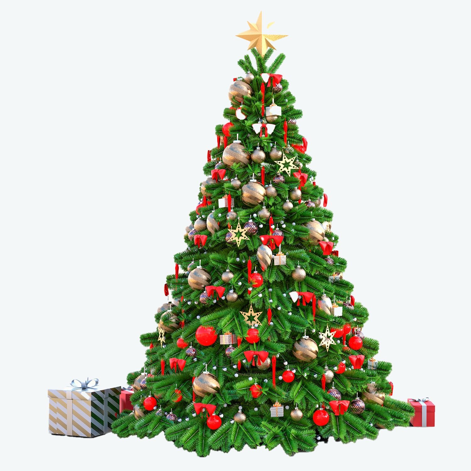 Albero di Natale Verde Naturale Innevato con Bacche Rosse - immagine 5