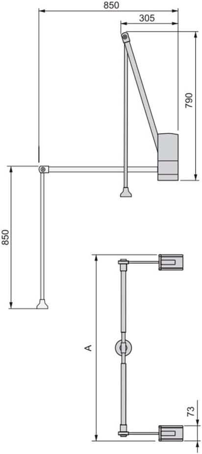 Emuca Appendiabiti Armadio Hang a Parete Saliscendi - immagine 2