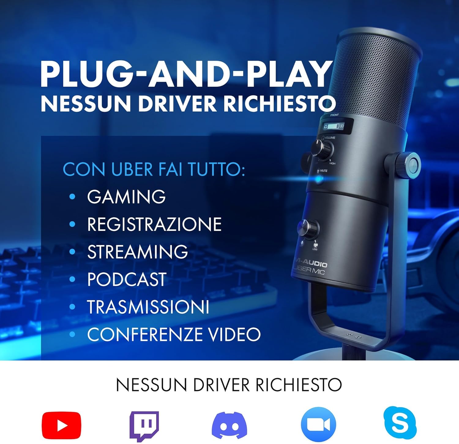 M-audio Uber Mic - Microfono USB a Condensatore - immagine 2