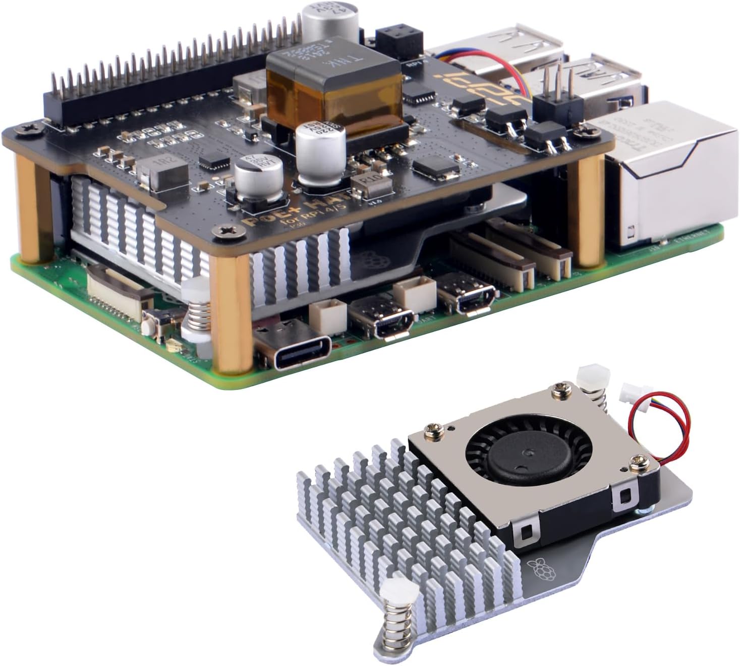 Geeekpi HAT PoE+ per Raspberry Pi 5 - immagine 1