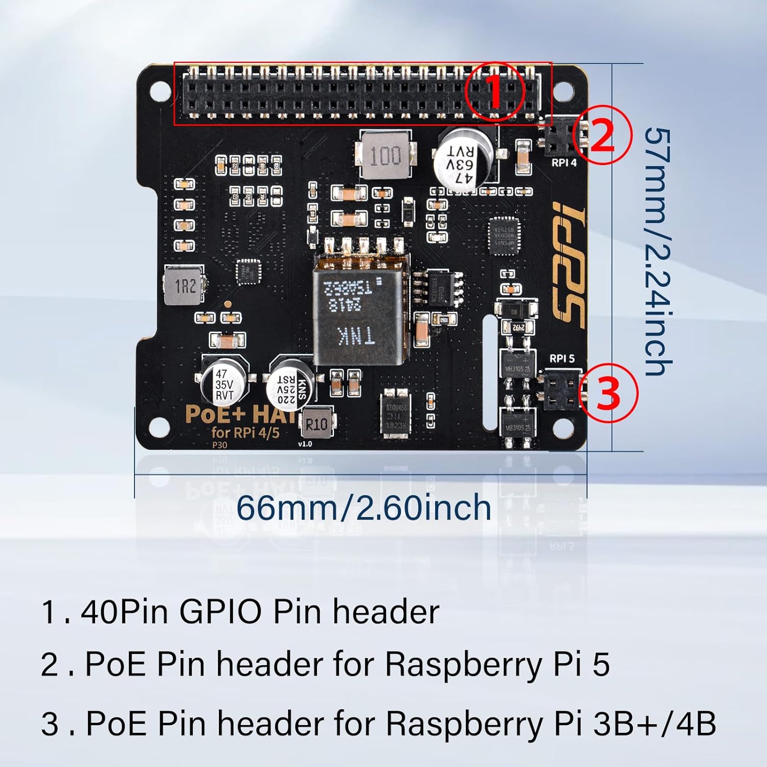 Geeekpi HAT PoE+ per Raspberry Pi 5 - immagine 2