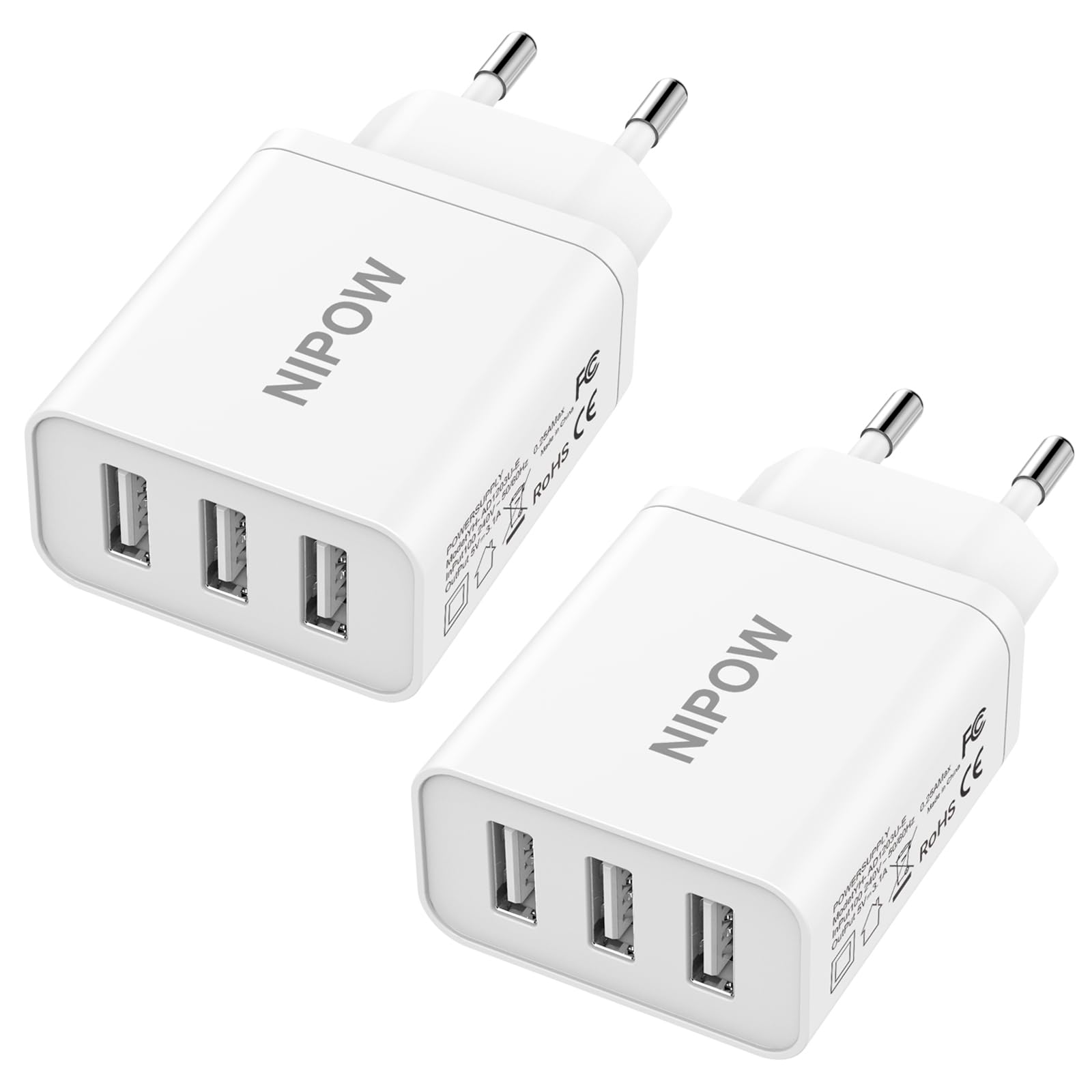 Caricatore USB Multiplo 2Pack 15W 3 Porte