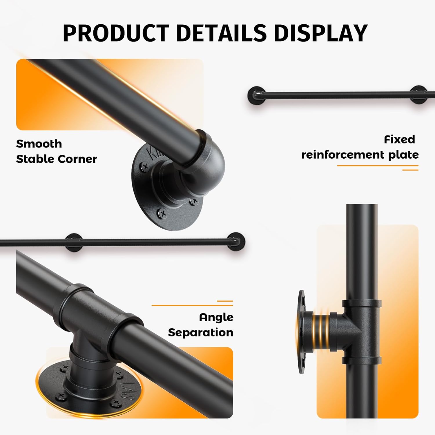 Gorssen Corrimano Scale Interni Esterni 420cm, Nero - immagine 6
