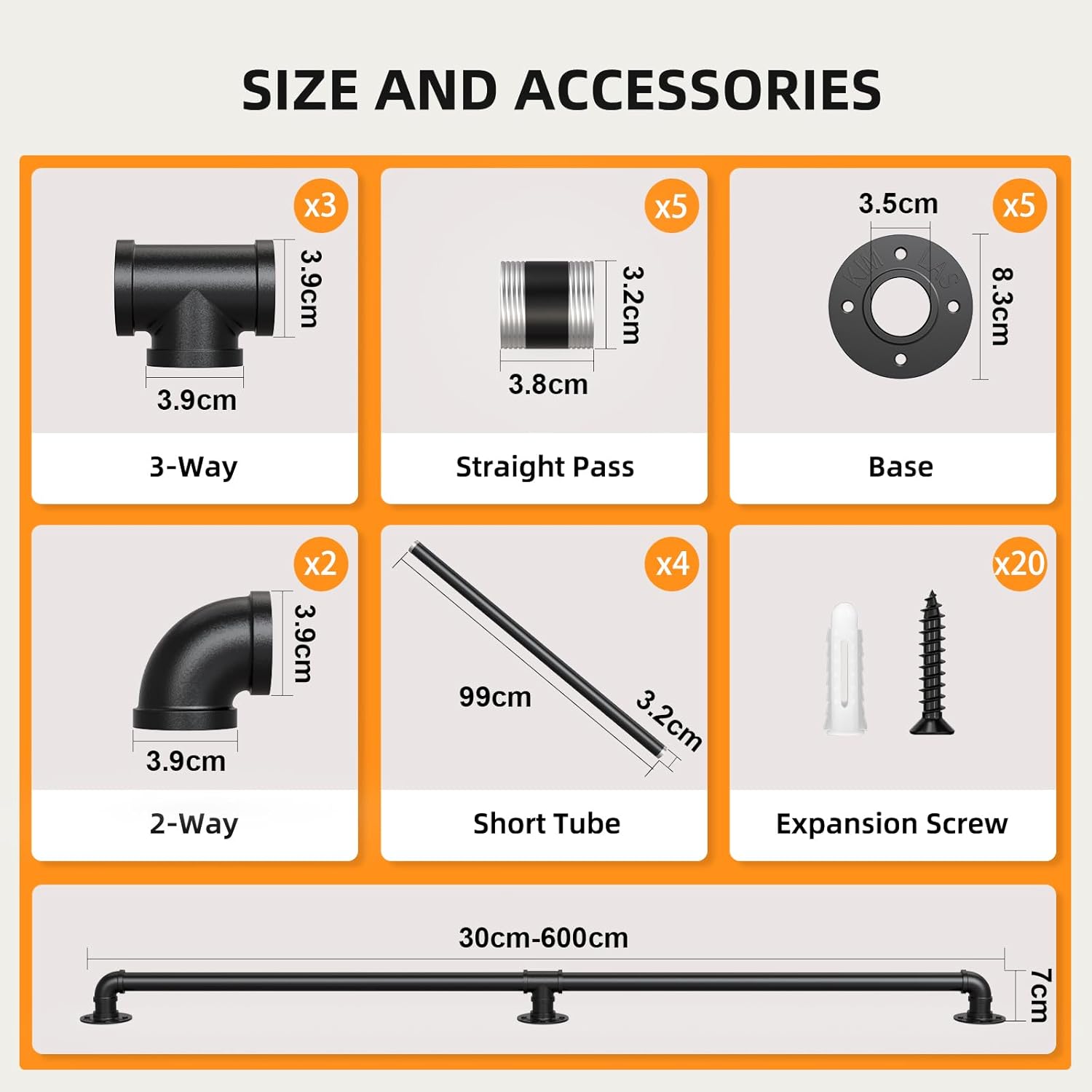 Gorssen Corrimano Scale Interni Esterni 420cm, Nero - immagine 7