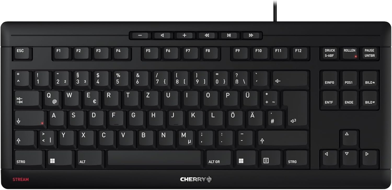 Cherry STREAM KEYBOARD TKL - Tastiera Con Filo, Nero - immagine 1