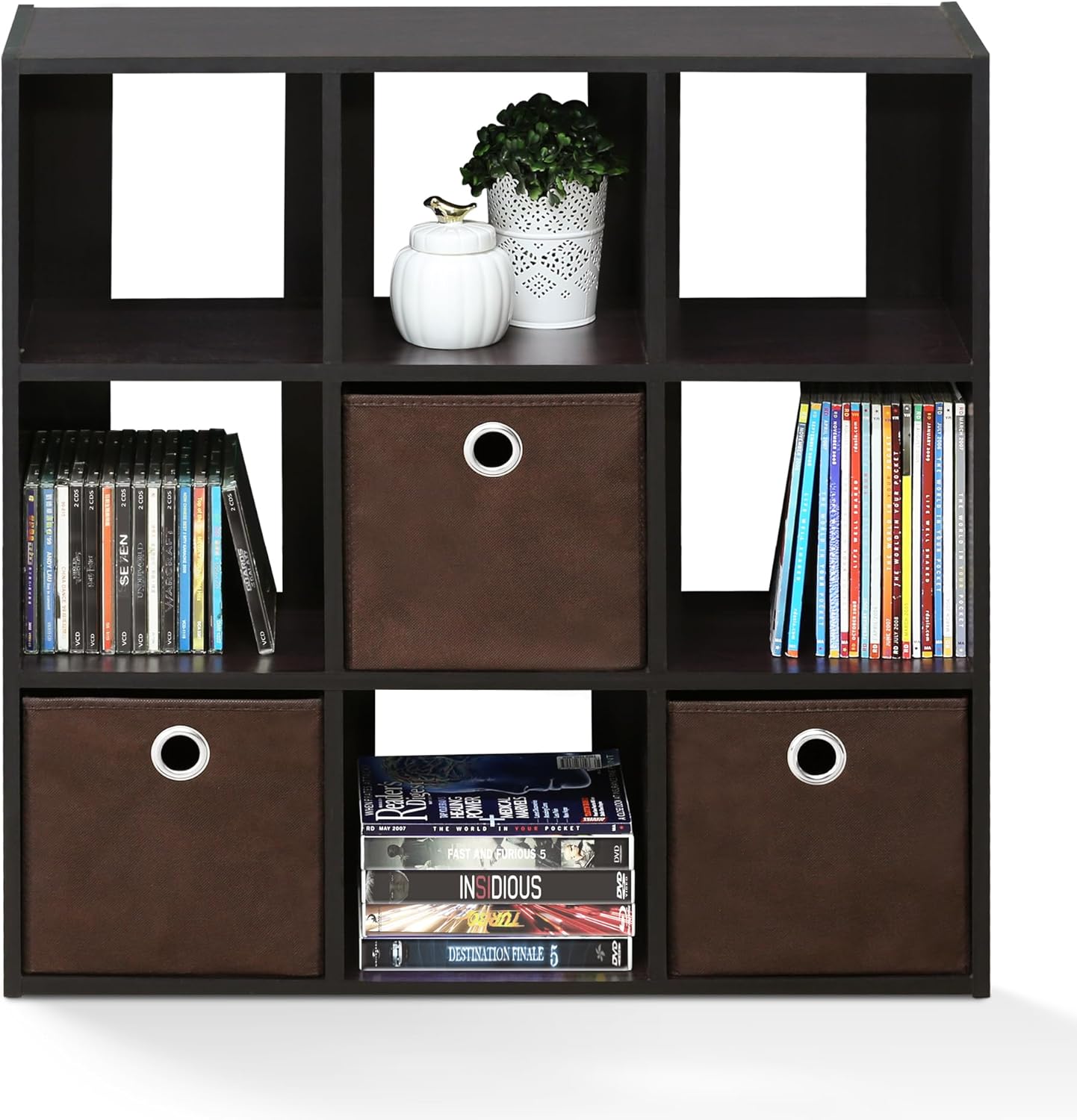Furinno Simplistic Organizer a 9 Cubi con Contenitori - immagine 3