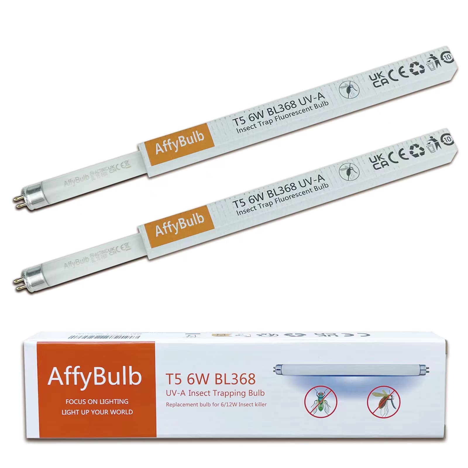 Affybulb 2 Lampade di Ricambio T5 BL368 TUBI UV 9in