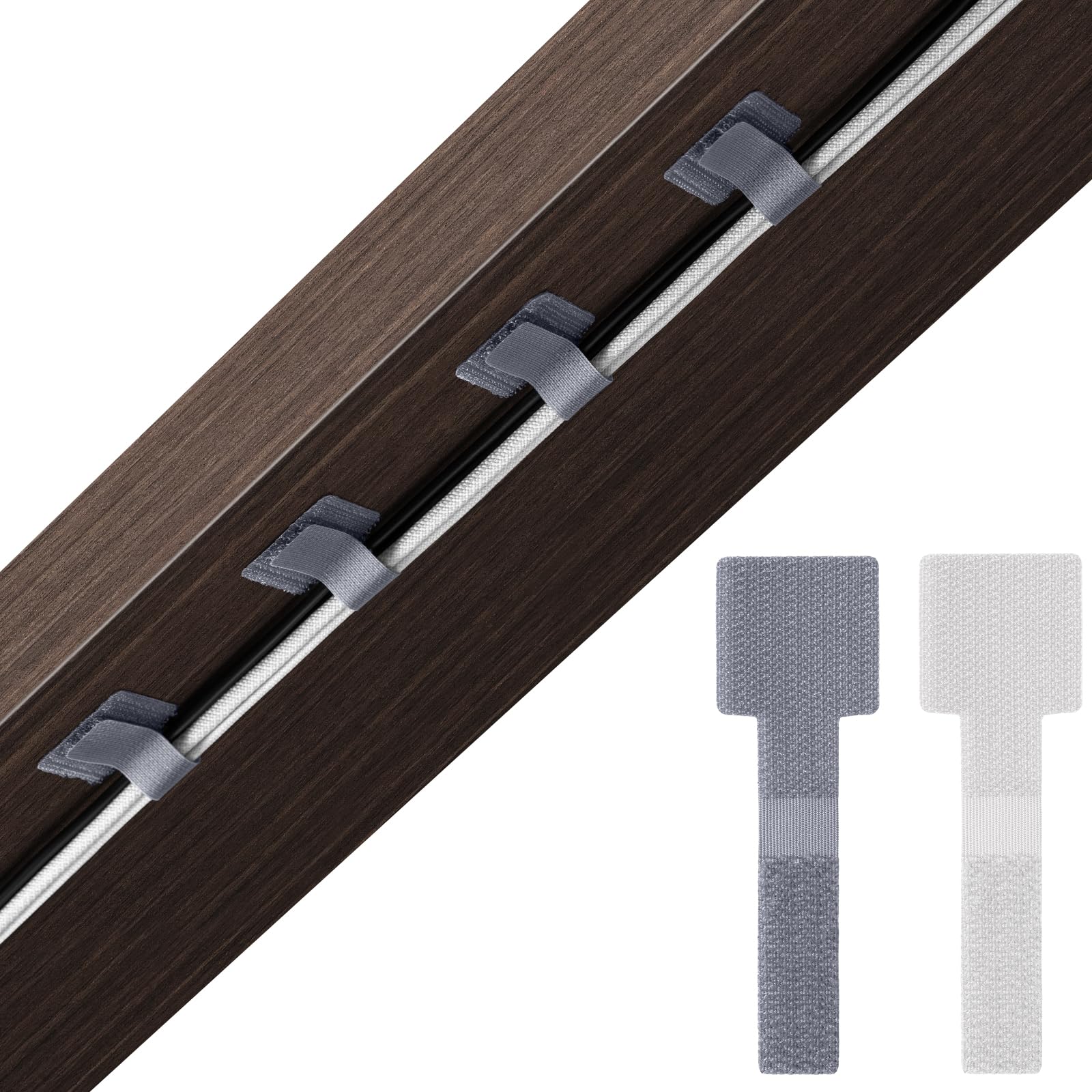 Fasce Autoadesive per Gestione Cavi Sotto Scrivania (30 Pezzi)