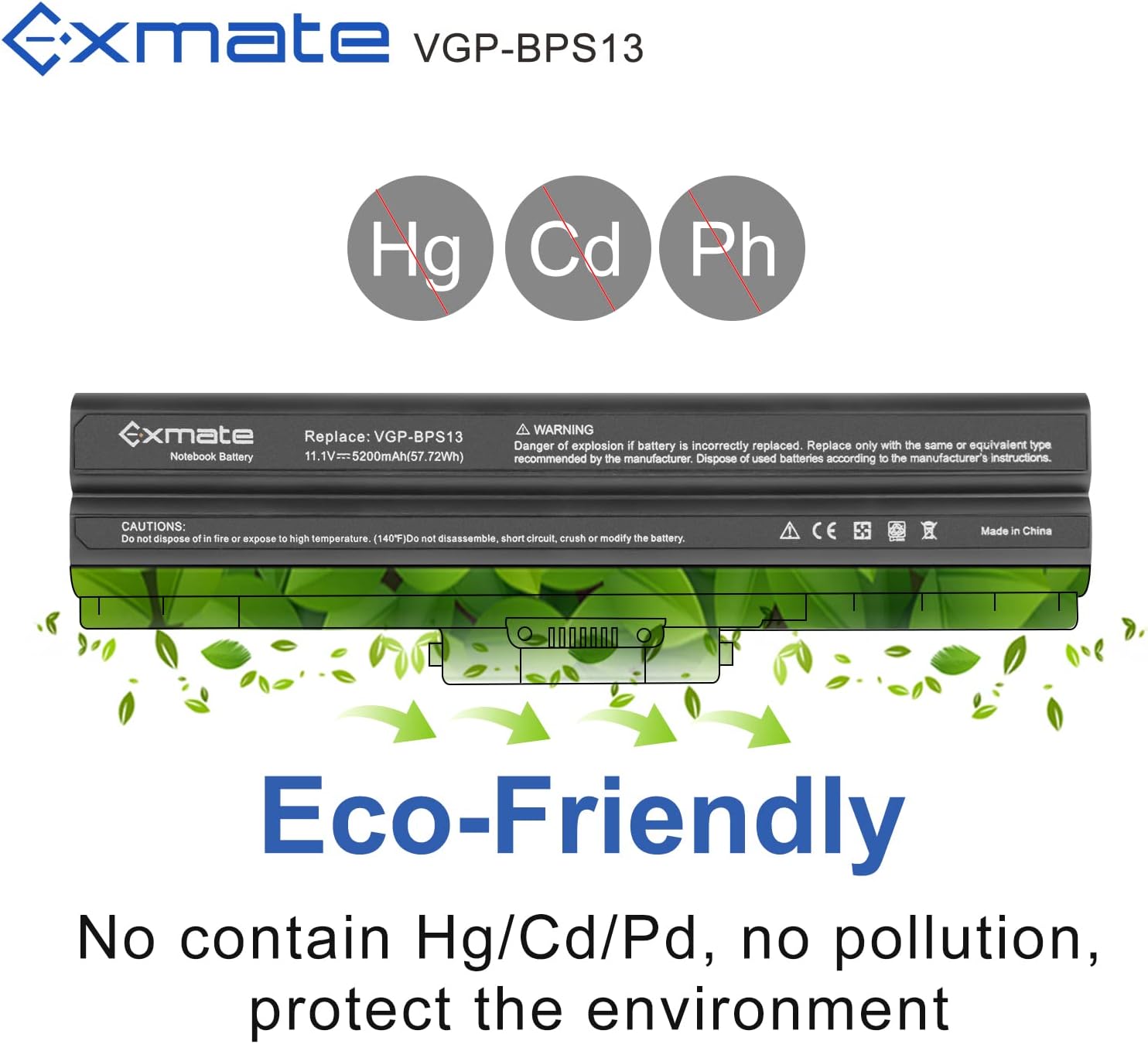 Exmate 11.1V 5200mAh Batteria per Sony VAIO Serie - immagine 5