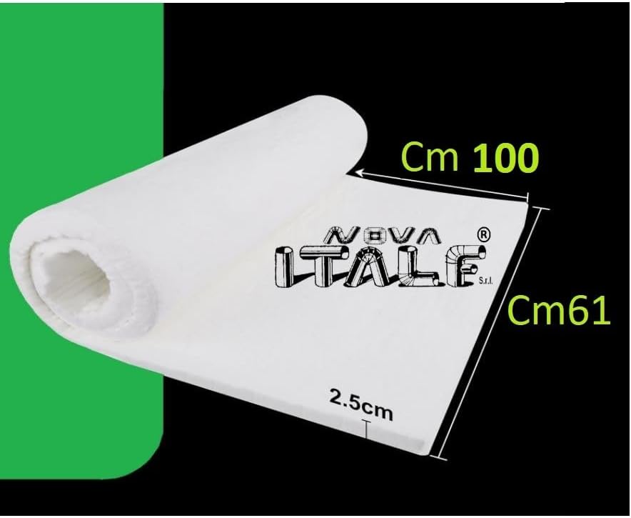 Fibra di Ceramica in Lana 25mm, Densità 96 KG/M3