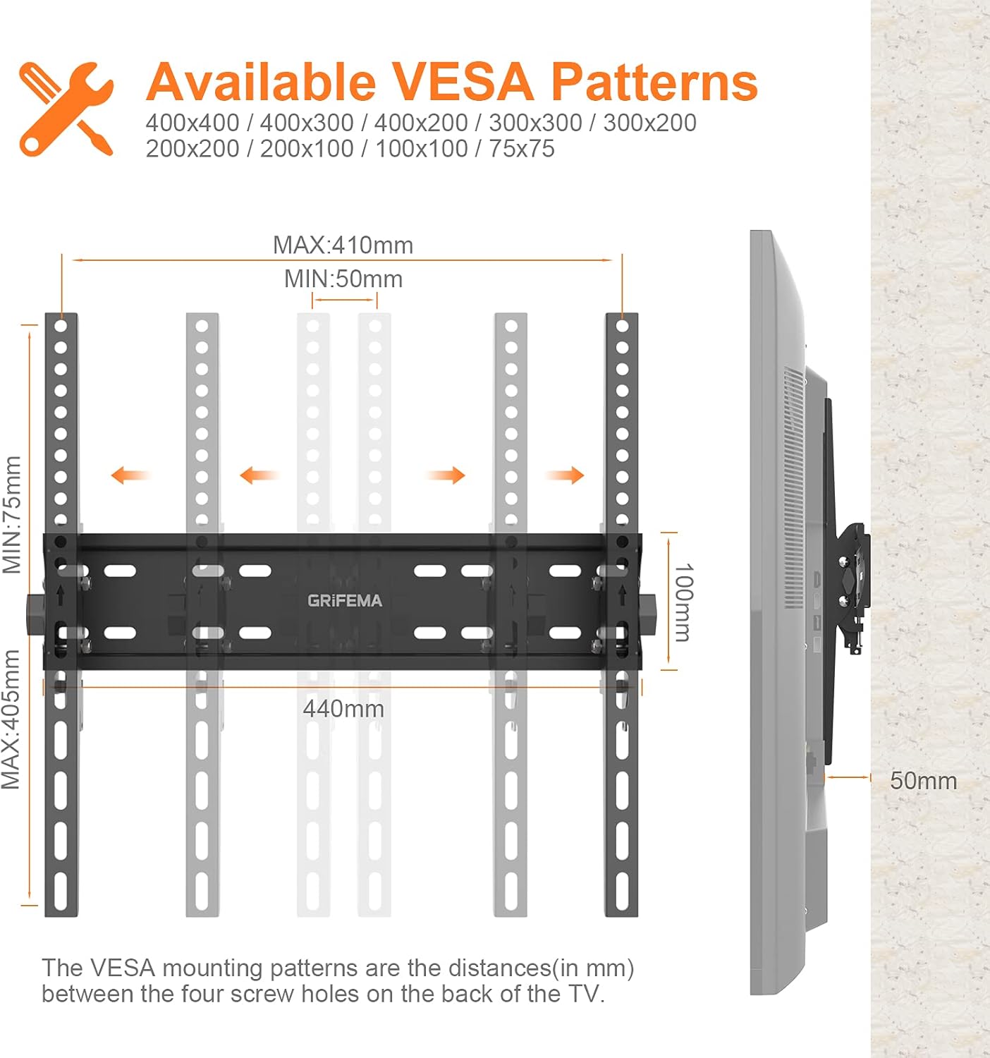 Grifema GB1004-2 Supporto TV Parete Inclinabile - immagine 2