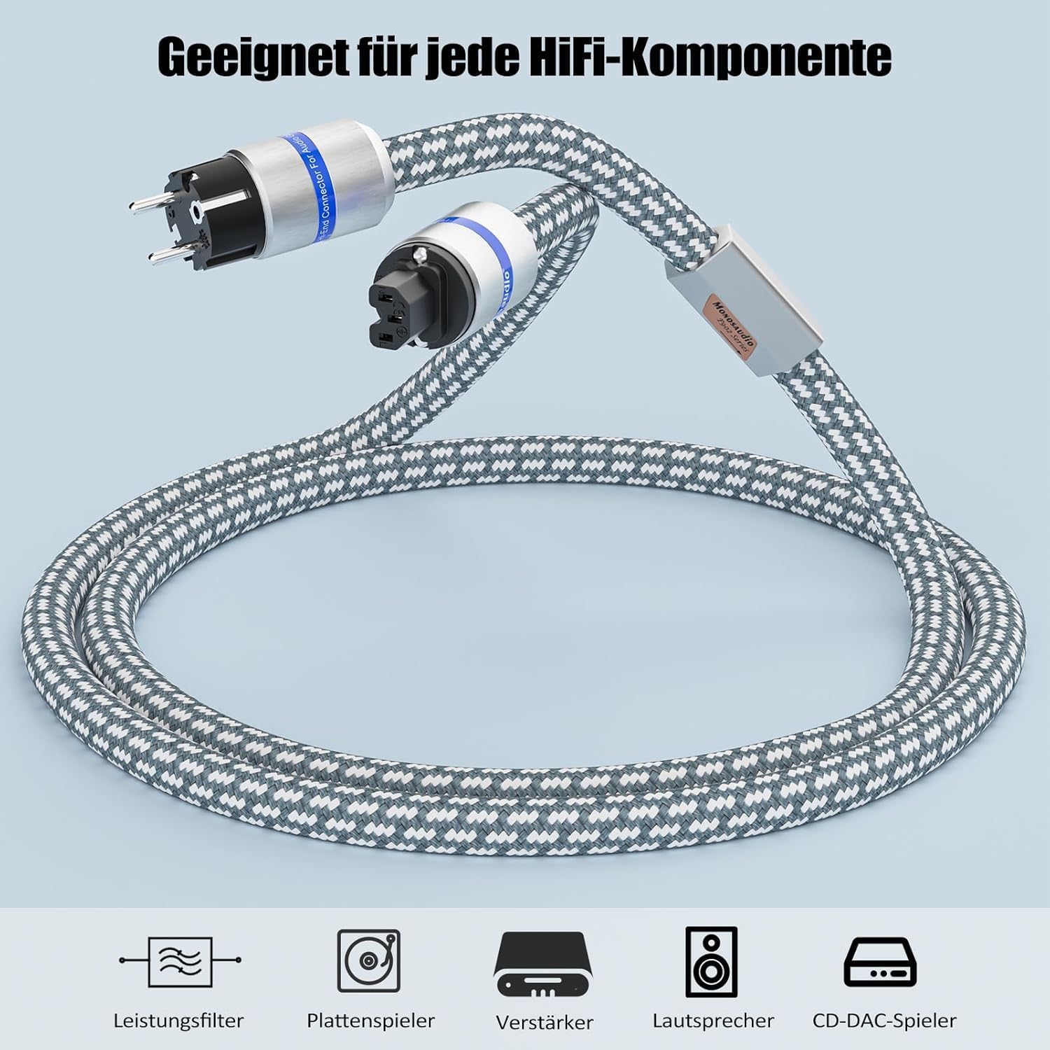 Monosaudio P902E6R - Cavo di alimentazione HiFi 2m - immagine 4