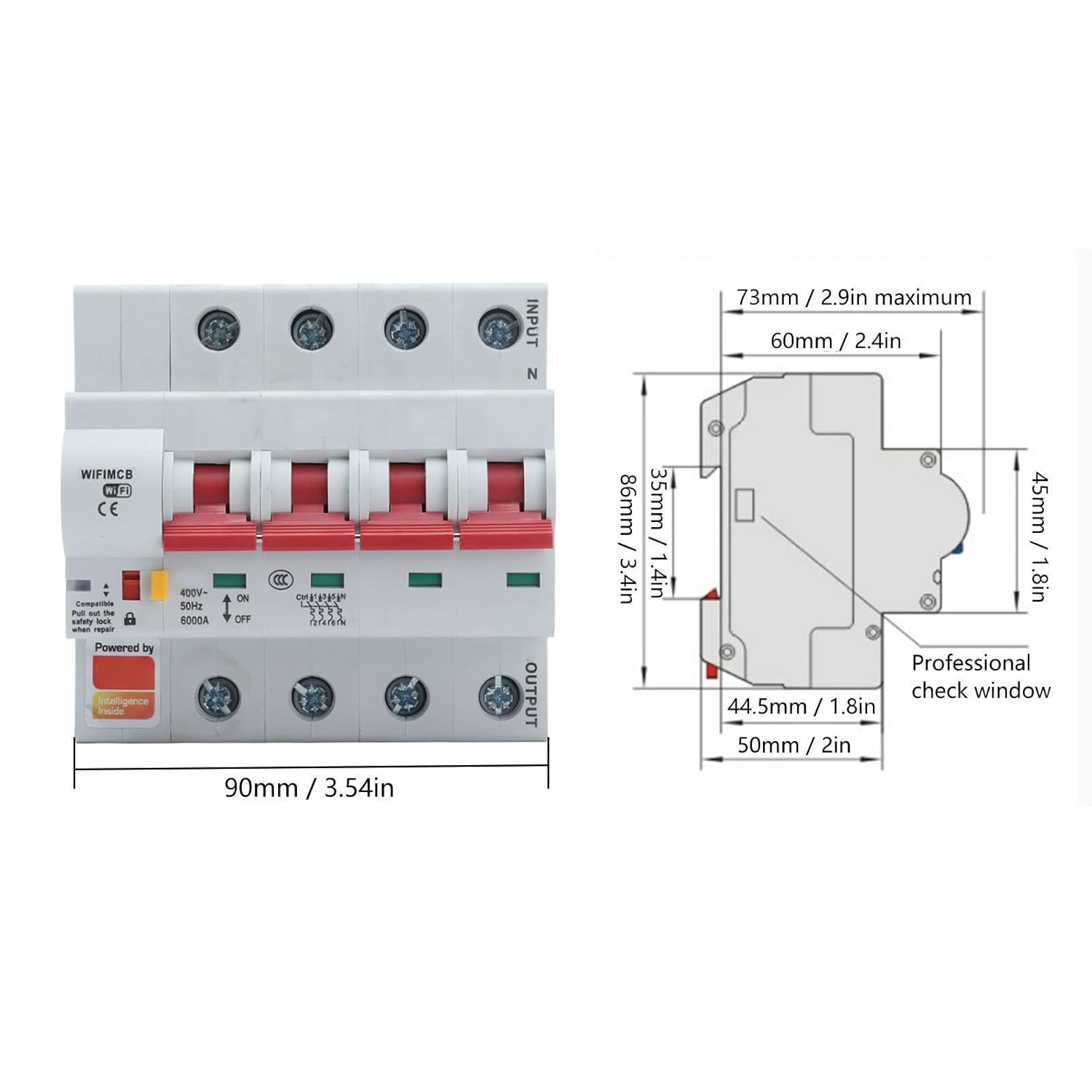 Interruttore Automatico WiFi Intelligente 4P 125A - immagine 2