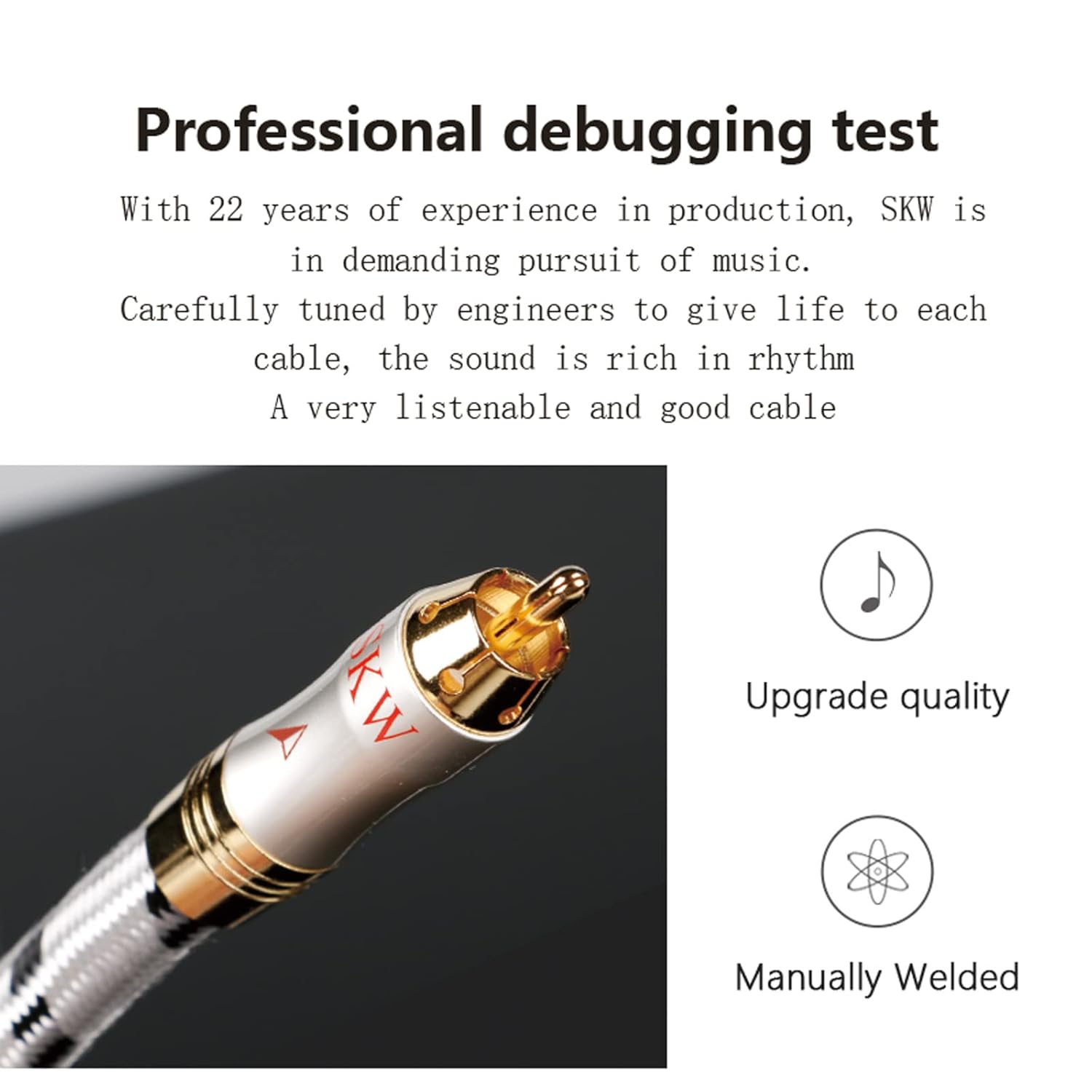 Skw Cavo Audio RCA Flagship Serie 2RCA-2RCA 1M - immagine 1