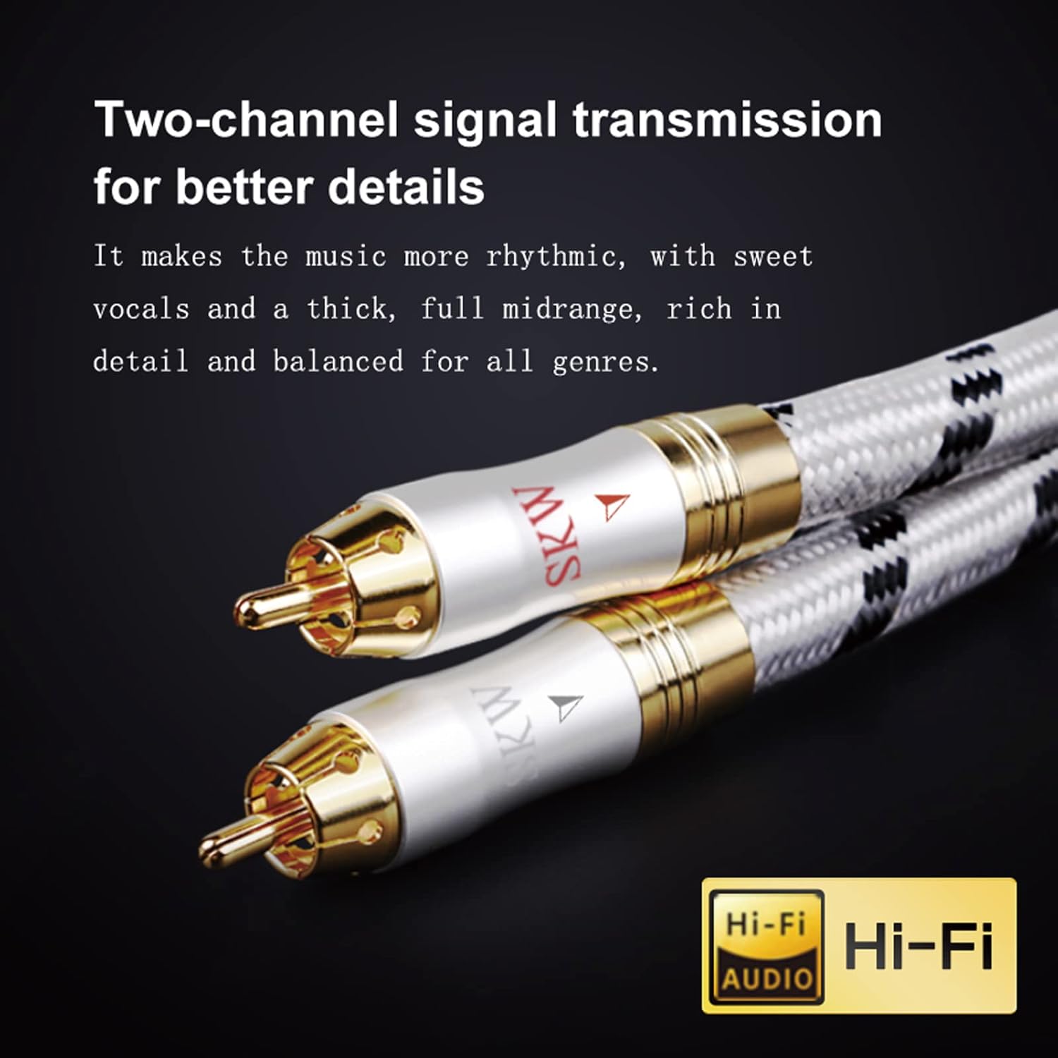 Skw Cavo Audio RCA Flagship Serie 2RCA-2RCA 1M - immagine 2