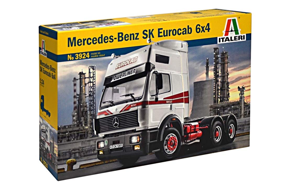 Italeri Mercedes-Benz SK Eurocab 6X4-Model Kit-Scala 1:24, Colore Vari, 3924