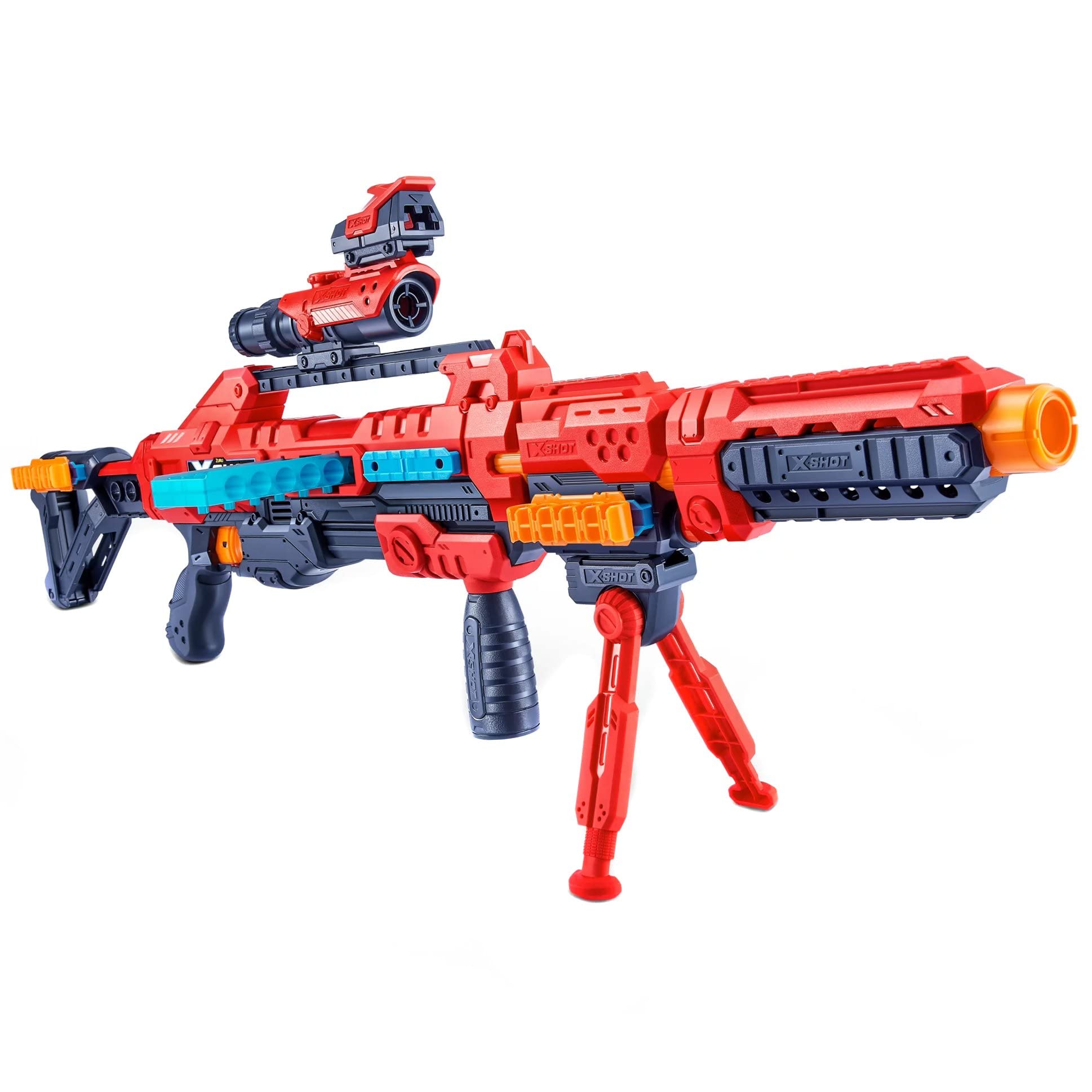 XSHOT-ZURU Excel Regenerator Schiuma Dart Blaster 1000 Combinazioni Uniche (48 Freccette), Colore Rosso, Taglia Unica, 193052005861, Assortiti, 36351