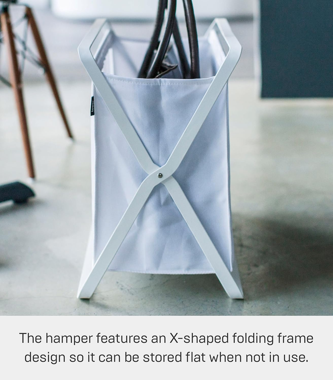 Yamazaki 3544 TOWER Storage Basket, White - immagine 5